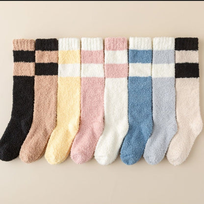 Rufia - Colorful Coral Fleece Calf Socks