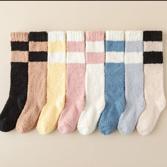 Rufia - Colorful Coral Fleece Calf Socks