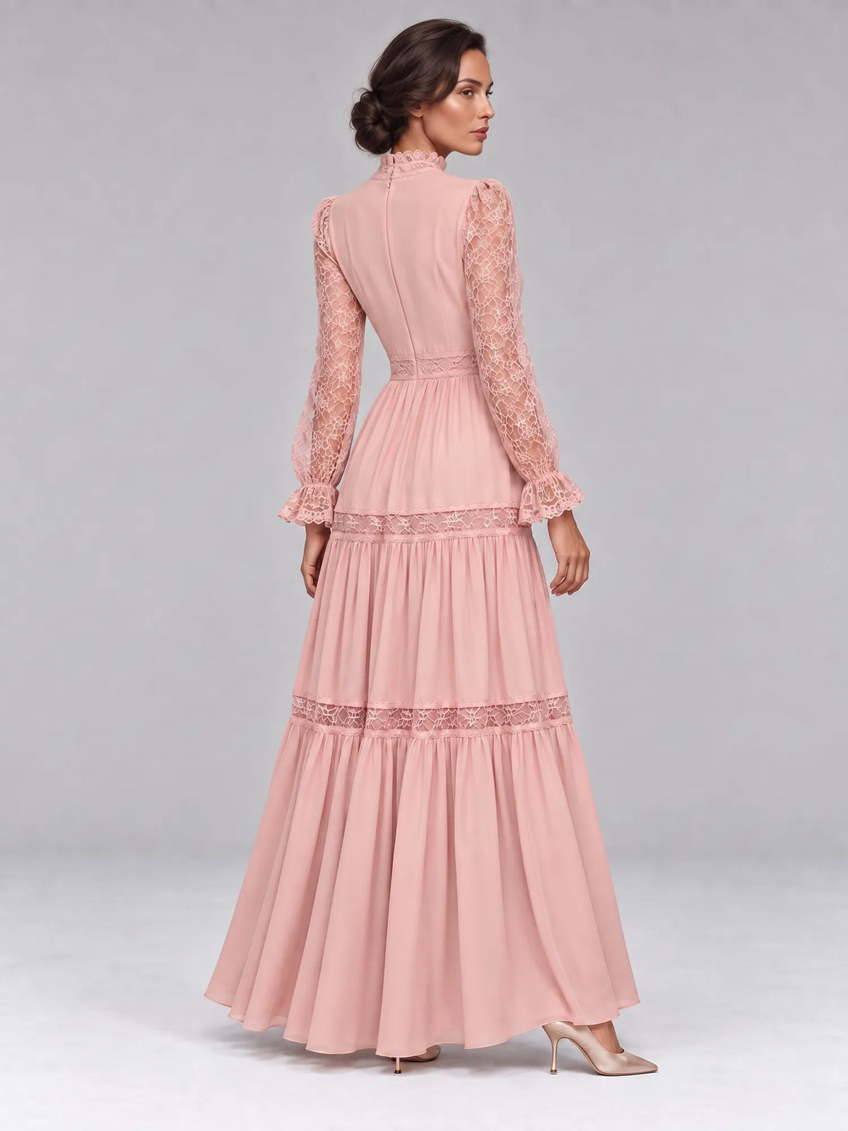 Ivy Vintage Cut-out Long-Sleeve Maxi Dress