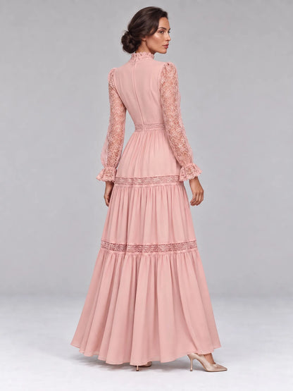 Ivy Vintage Cut-out Long-Sleeve Maxi Dress