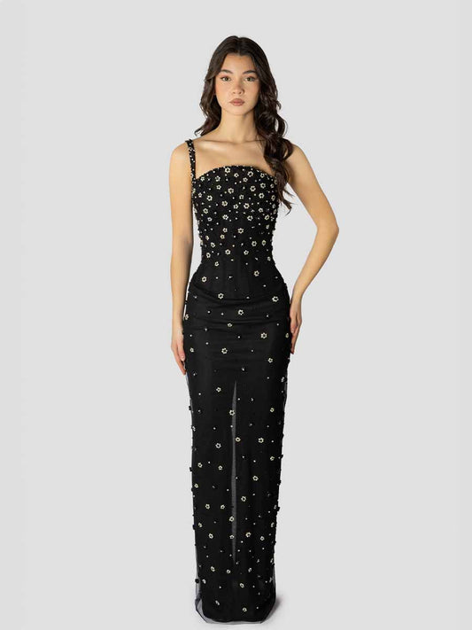Raquel Floral Embroidered Maxi Dress