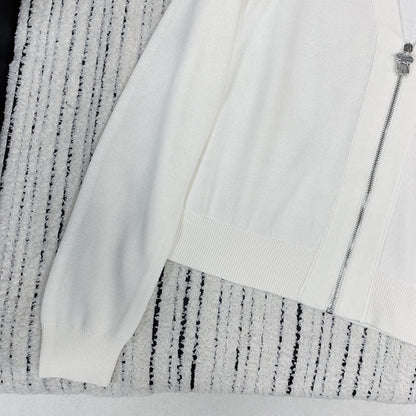 HM 25 Cardigan White Wool 228180