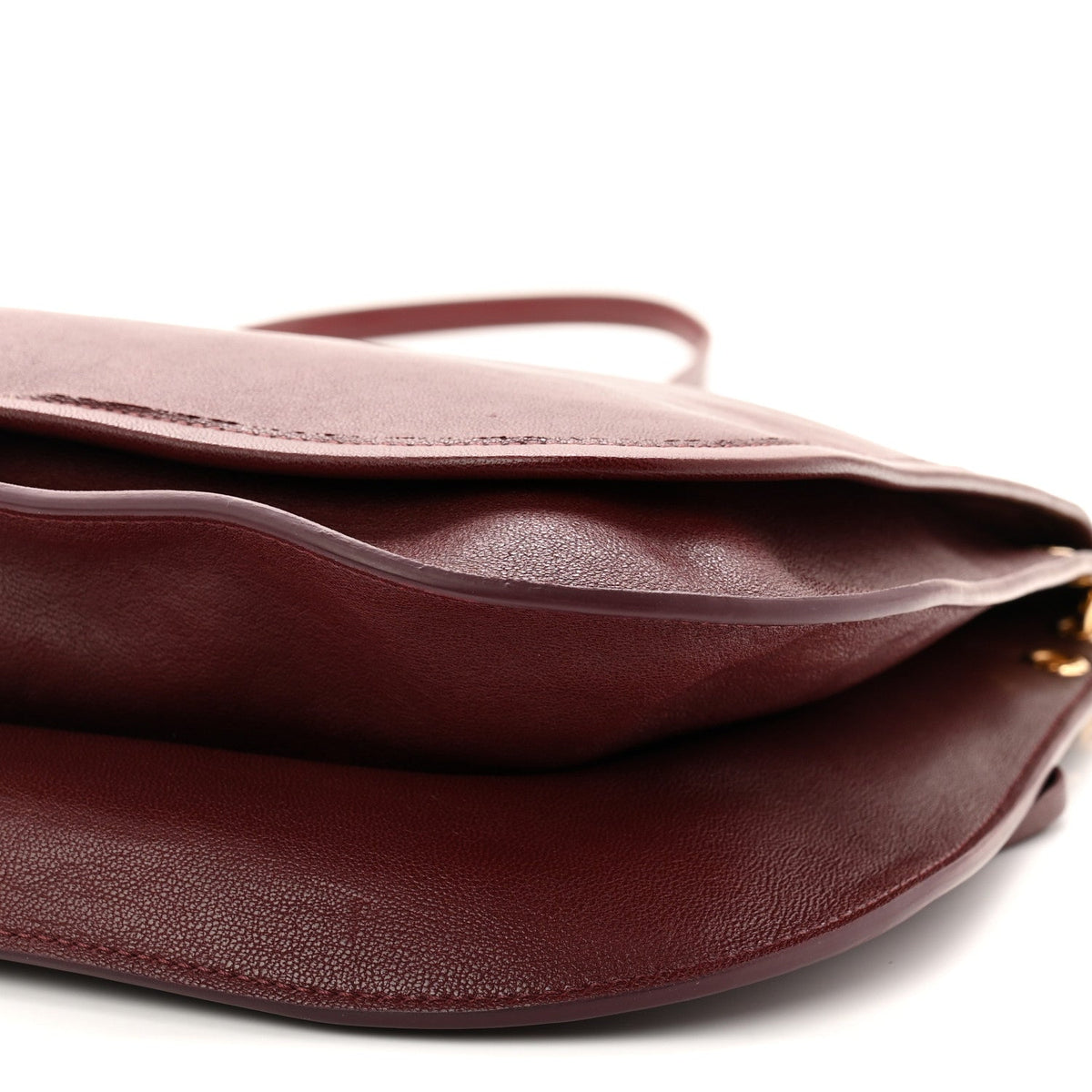 Shiny Lambskin Soft Triomphe Besace Bag Syrah