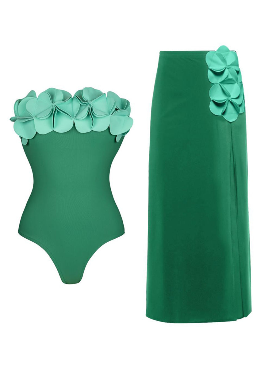 Sienna 3D Floral Swimsuit Set