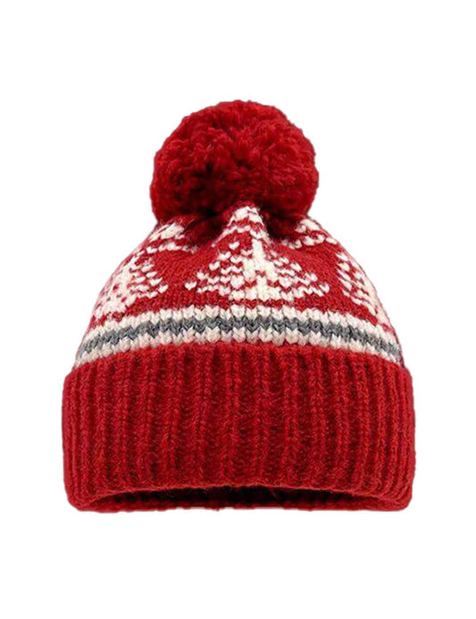 Winter Warm Fair Isle Knit Beanie Hat