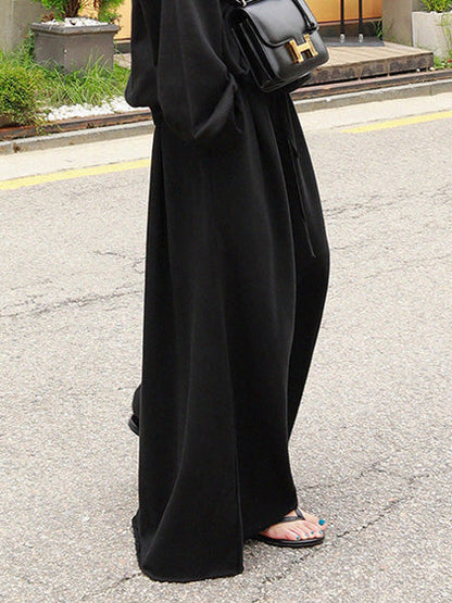 Loose Wide Leg Solid Color Casual Pants Bottoms Pants