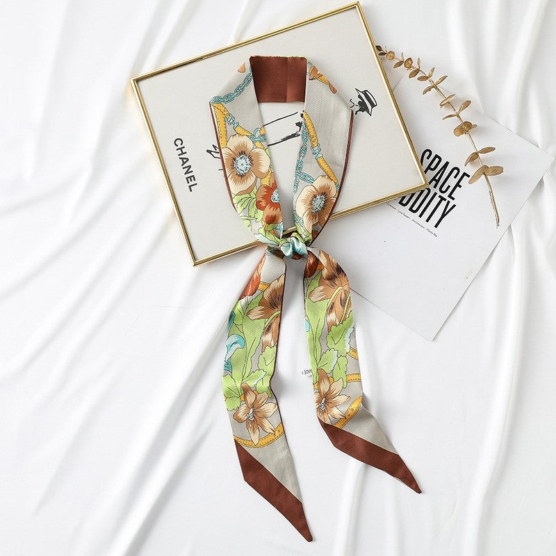 Imitation Silk Print Long Elegant Scarf