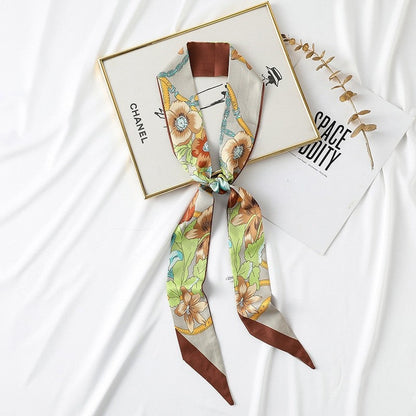 Imitation Silk Print Long Elegant Scarf