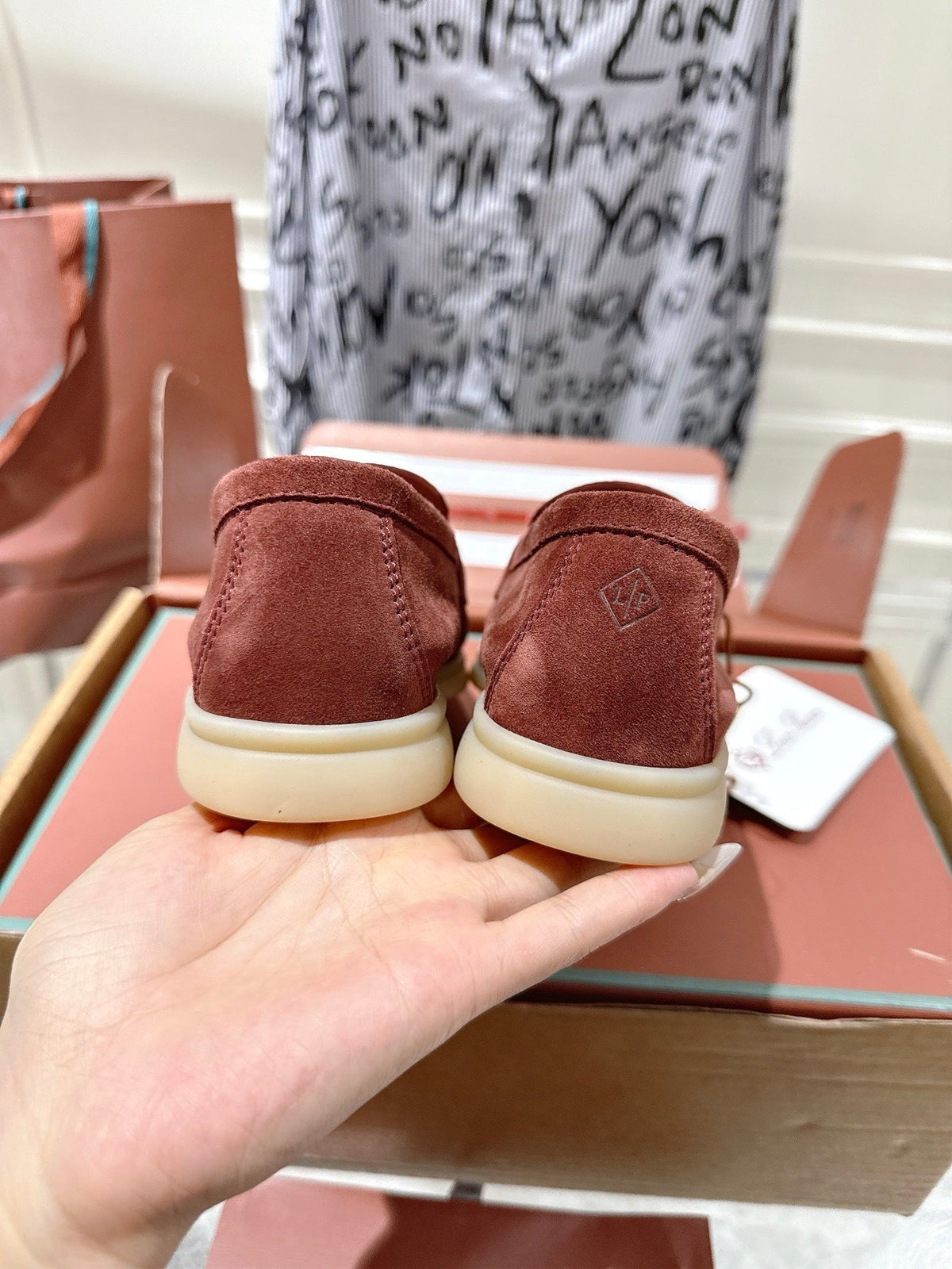 LP Summer Charms Walk Loafers Rust Brown Suede 565851