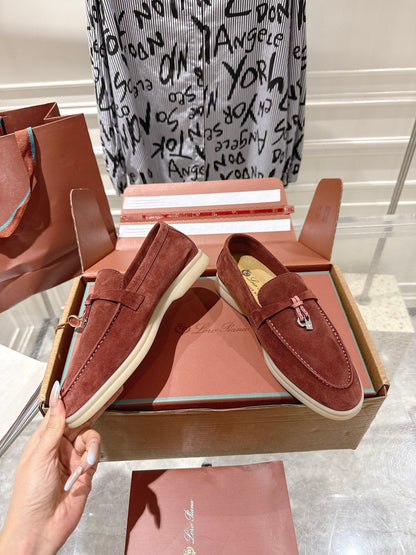 LP Summer Charms Walk Loafers Rust Brown Suede 565851