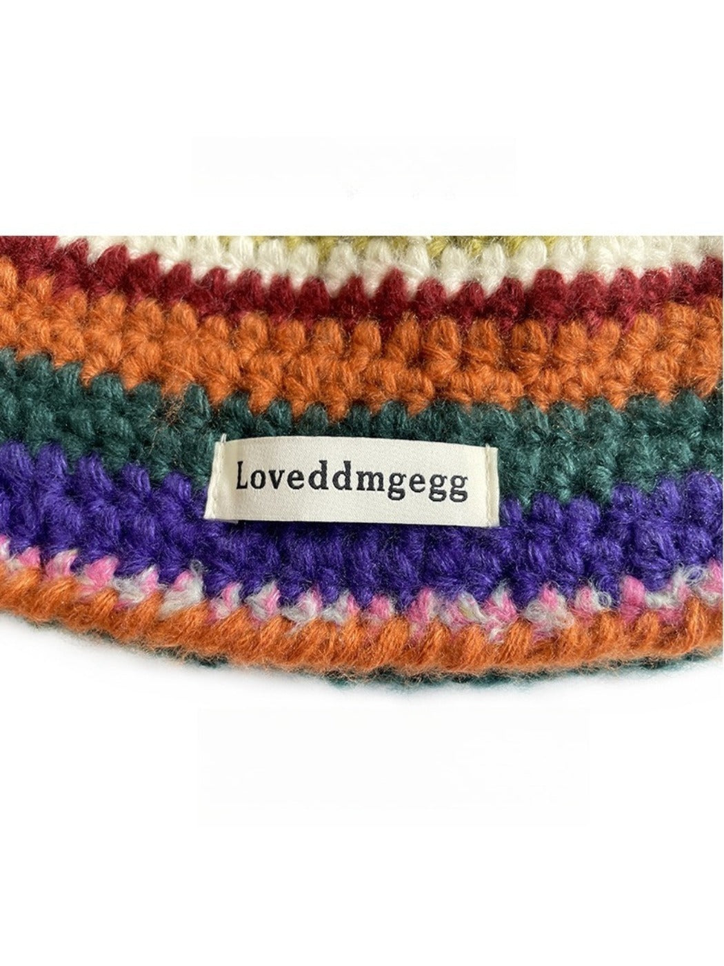 Haila - Rainbow Stripe Knitted Fisherman Beanie