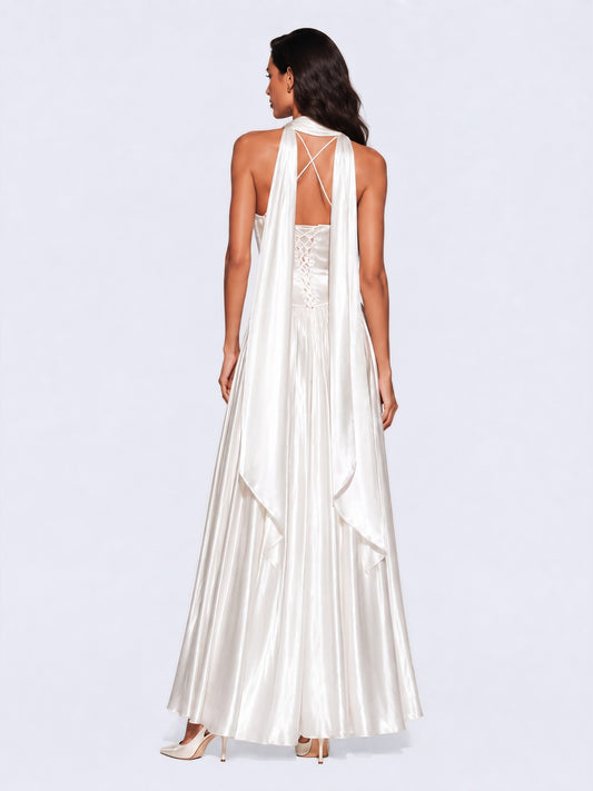 Gianna Lustrous Off-Shoulder Maxi Dress