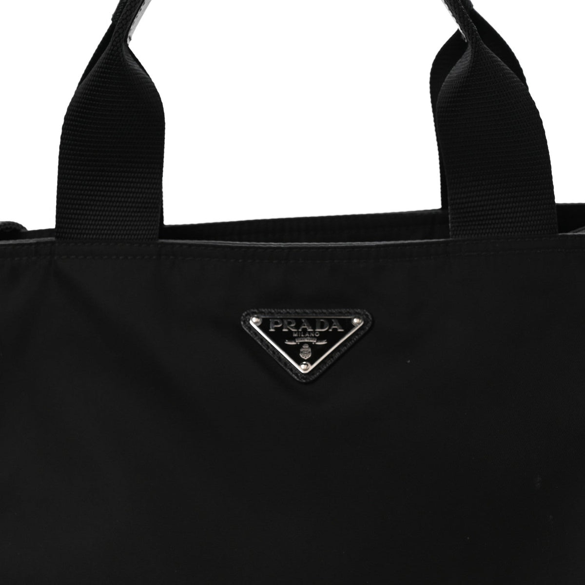 Nylon Vela East West Shopper Tote Black