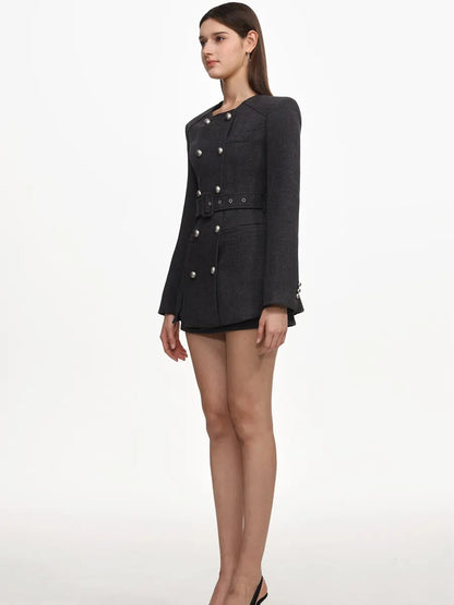 Genevieve Classic Tailored Long Sleeve Woven Two Piece Set