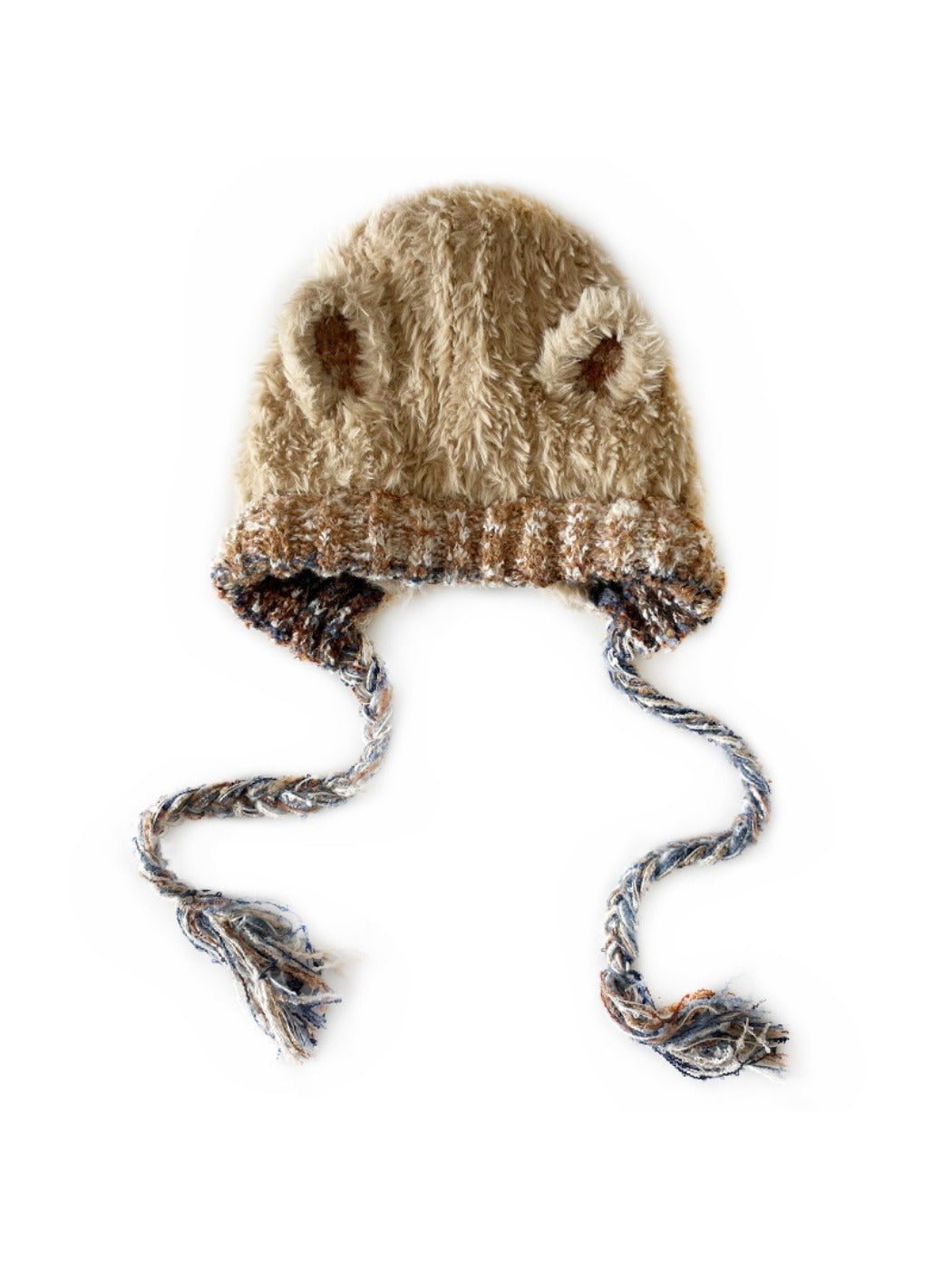 Haila - Cute Knitted Beanie with Braids &amp; Cat-like Ears
