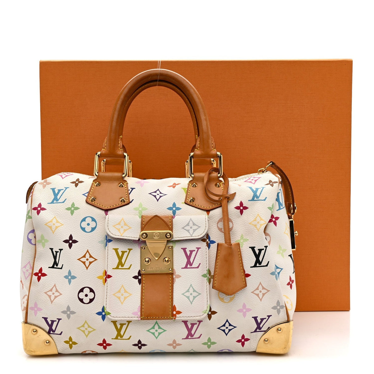 Monogram Multicolor Speedy 30 White