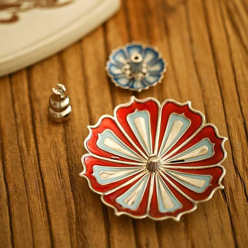 Three-Layer Lotus Incense Burner, Indoor Line Incense Plate Ornaments