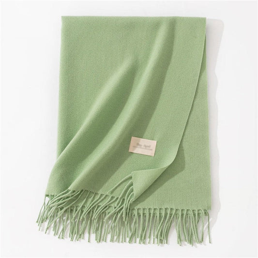 Solid Color Winter Warm Imitation Cashmere Shawl Scarves
