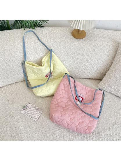 Cosbai - Quilted Plaid Shoulder Crossbody Bag