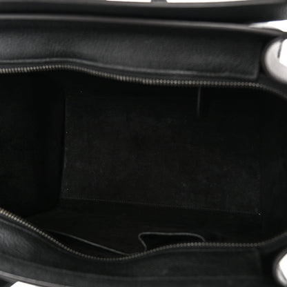 Drummed Calfskin Mini Luggage Black