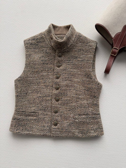 LP Vest Beige Taupe Tweed 352947