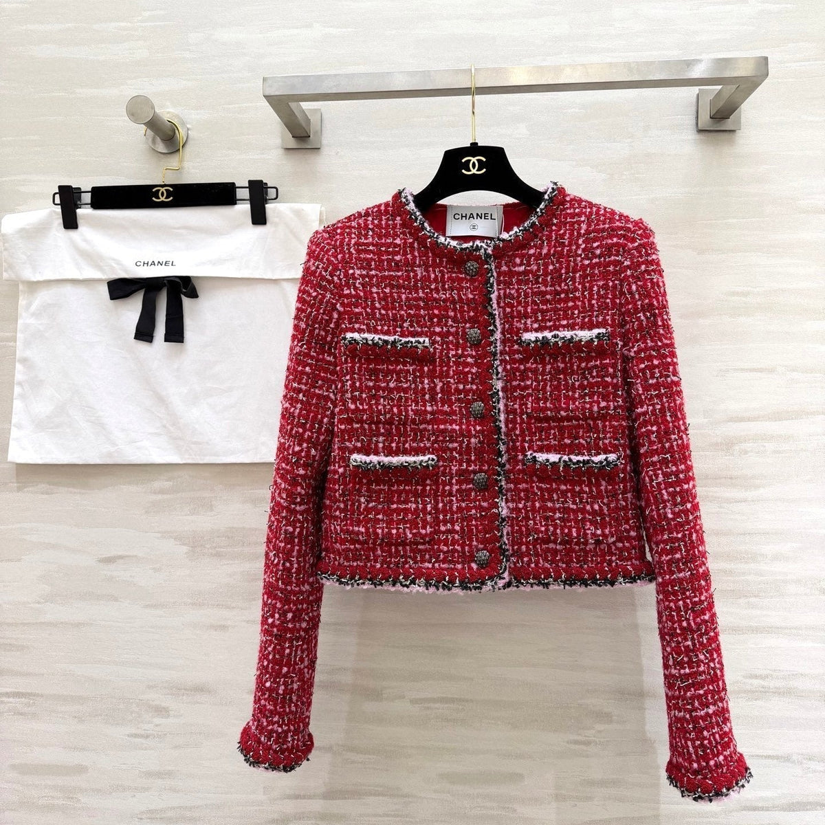 CC Runway Jacket Red Tweed 344791