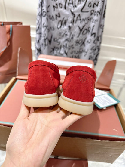 LP Summer Charms Walk Loafers Red Suede 565850