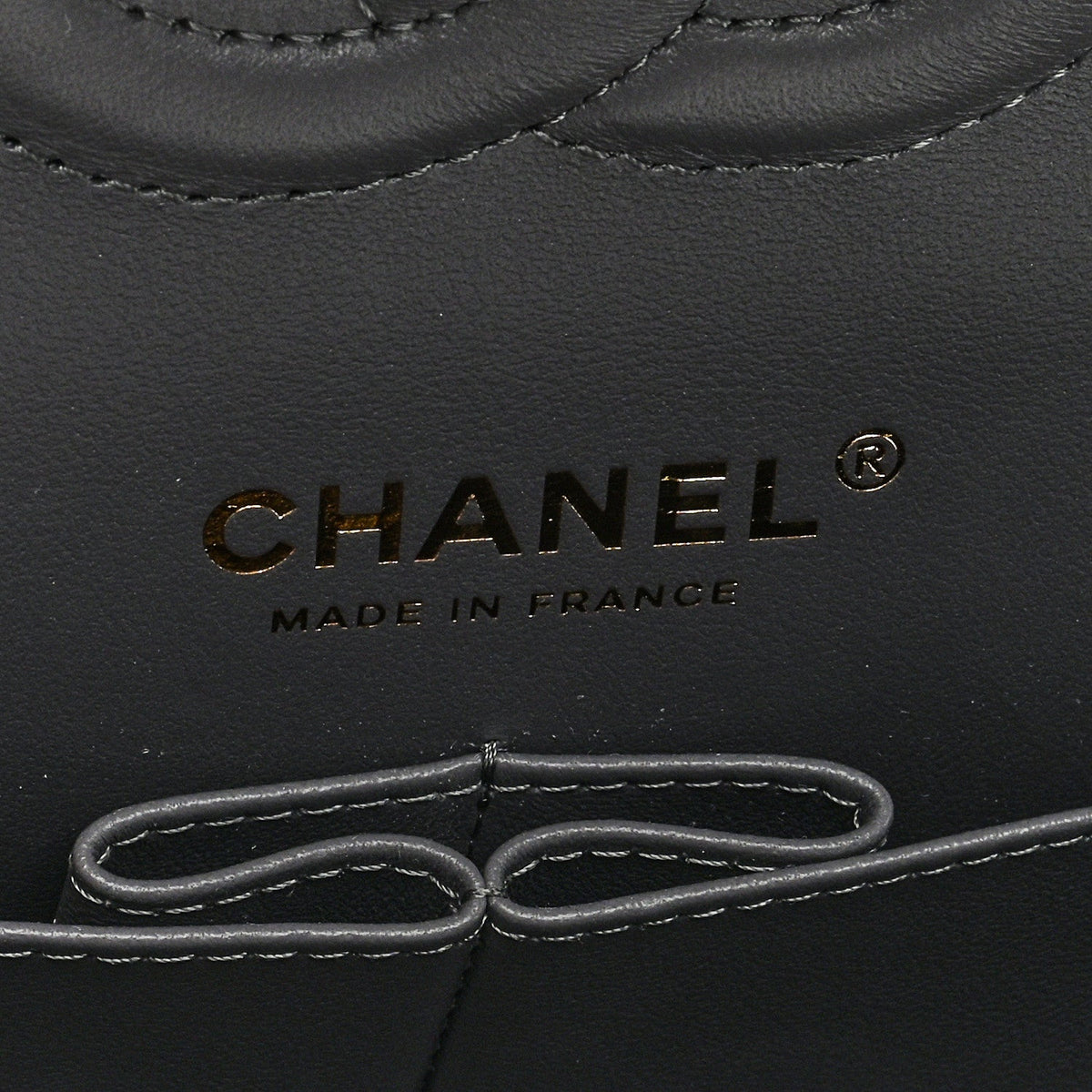 Caviar Quilted Medium Double Flap Dark Grey