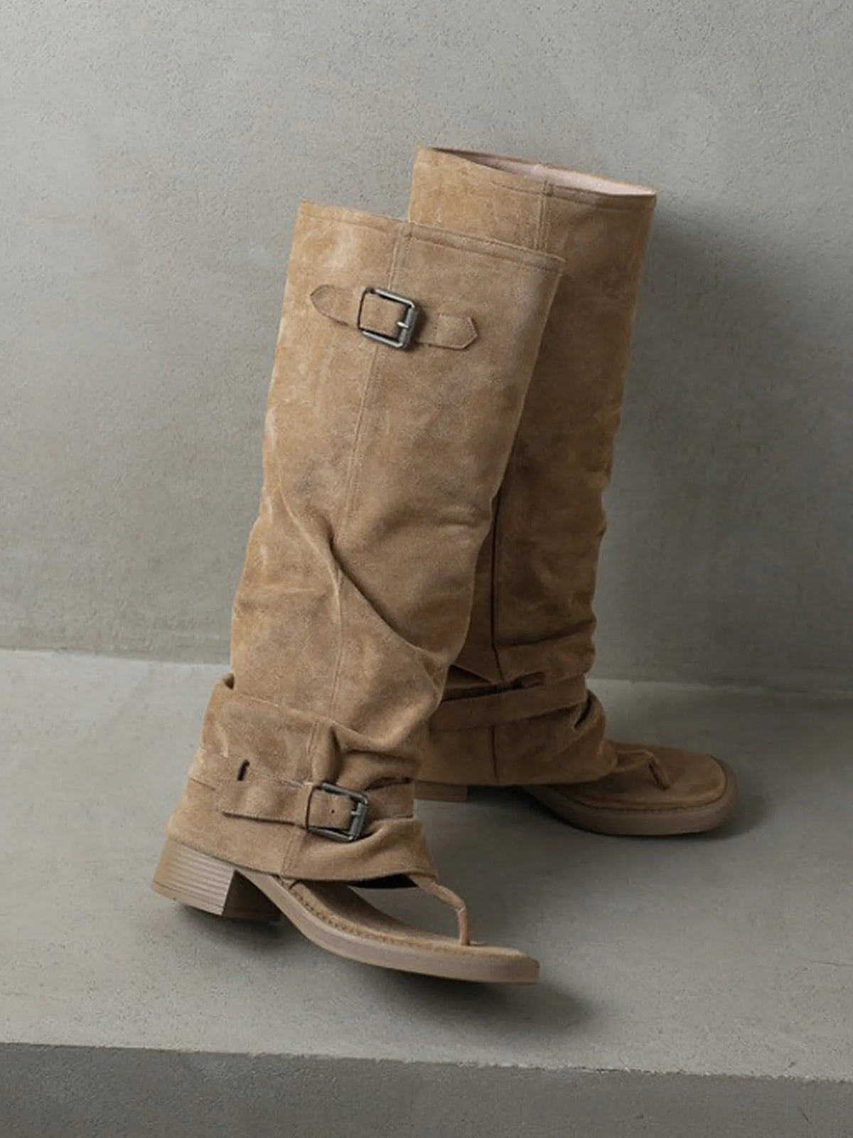 Zara Buckled Open-toe Boots