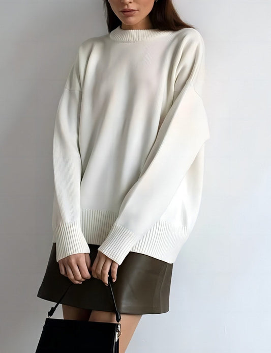 Solid Color Loose Casual Sweater