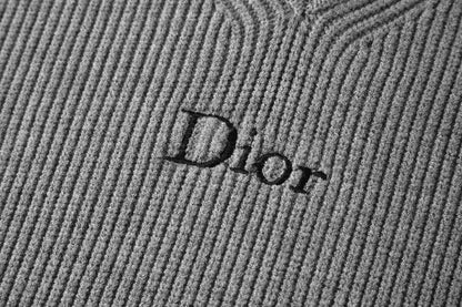 CD V-neck Sweater Grey Polyamide Wool