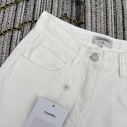 CC Denim Short Pants White Jeans 349028