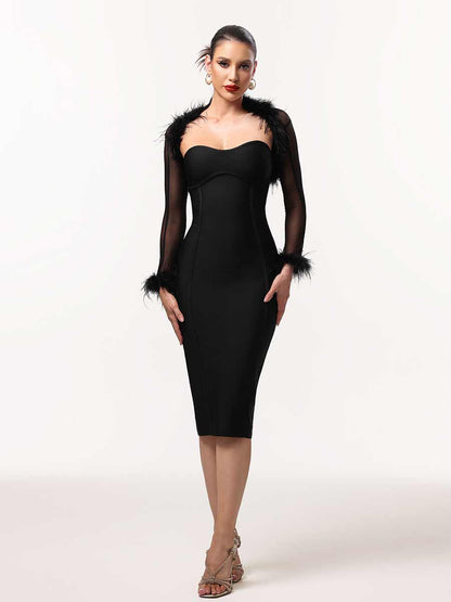 Josephine Mao Collar Midi Dress