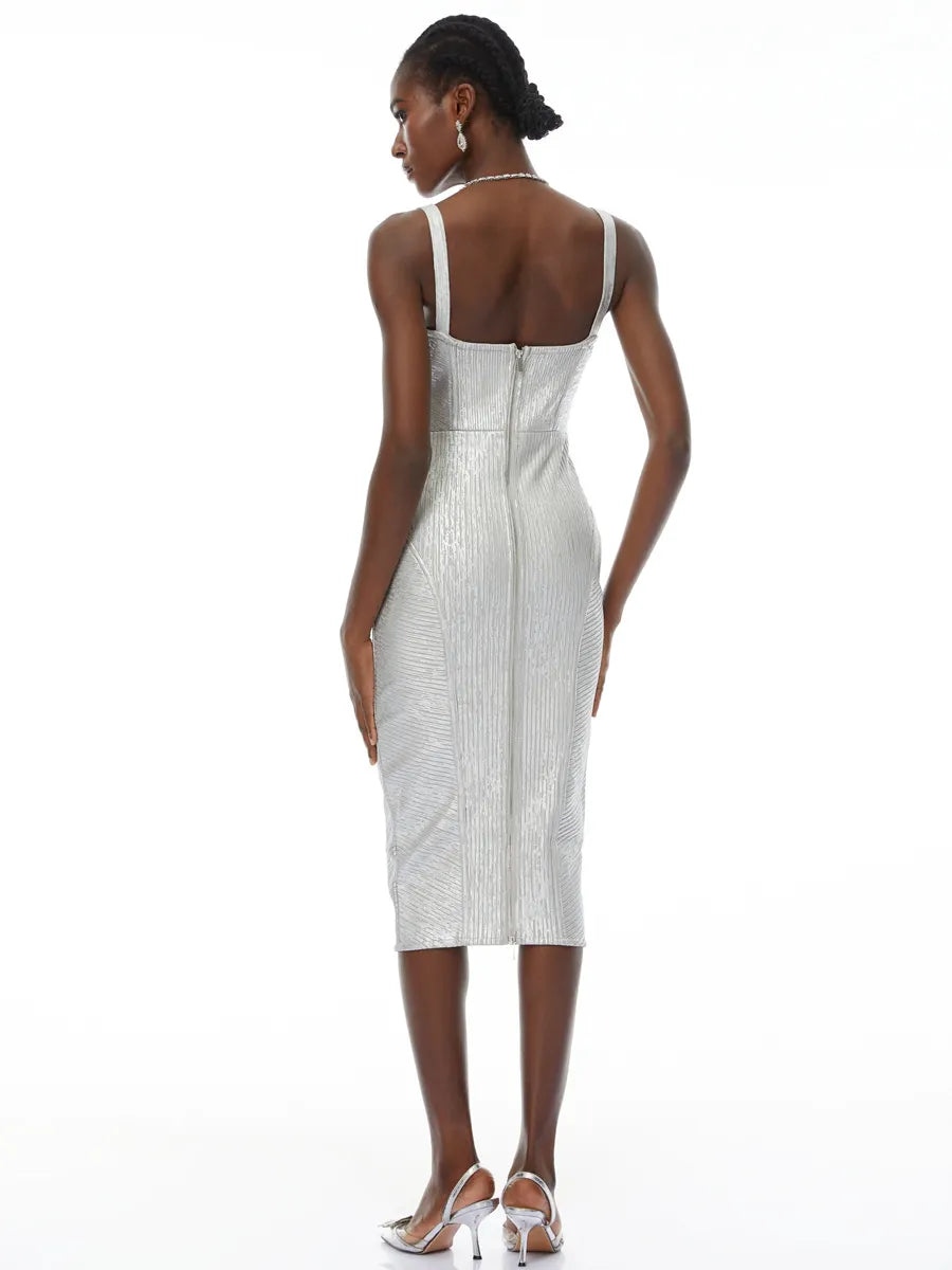 Isla Cinched Waist Midi Dress