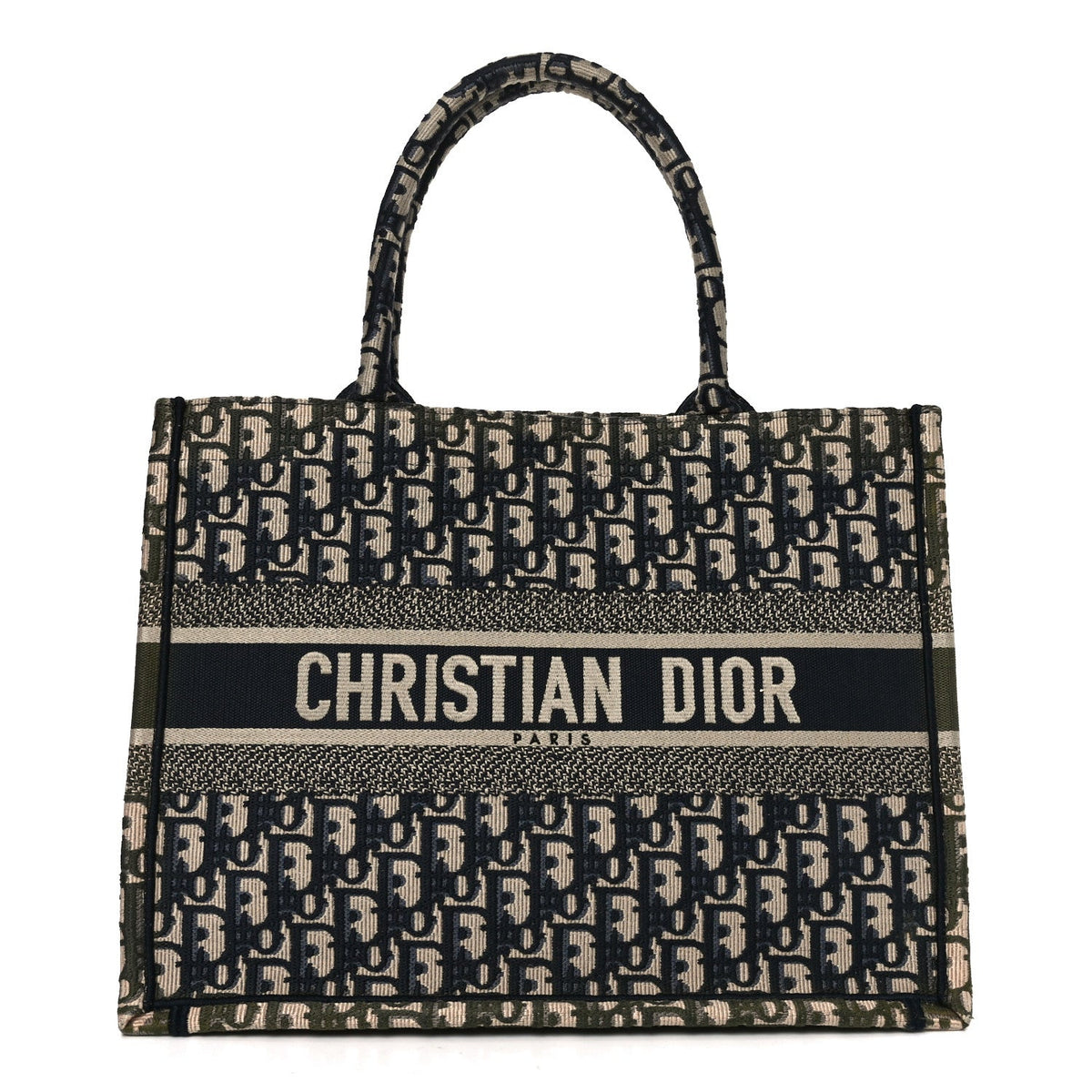 Oblique Medium Book Tote Blue Multicolor