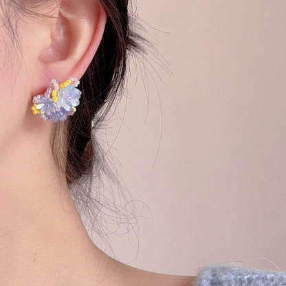 Earwish - Floral Hydrangea Earrings - Sweet &amp; Colorful