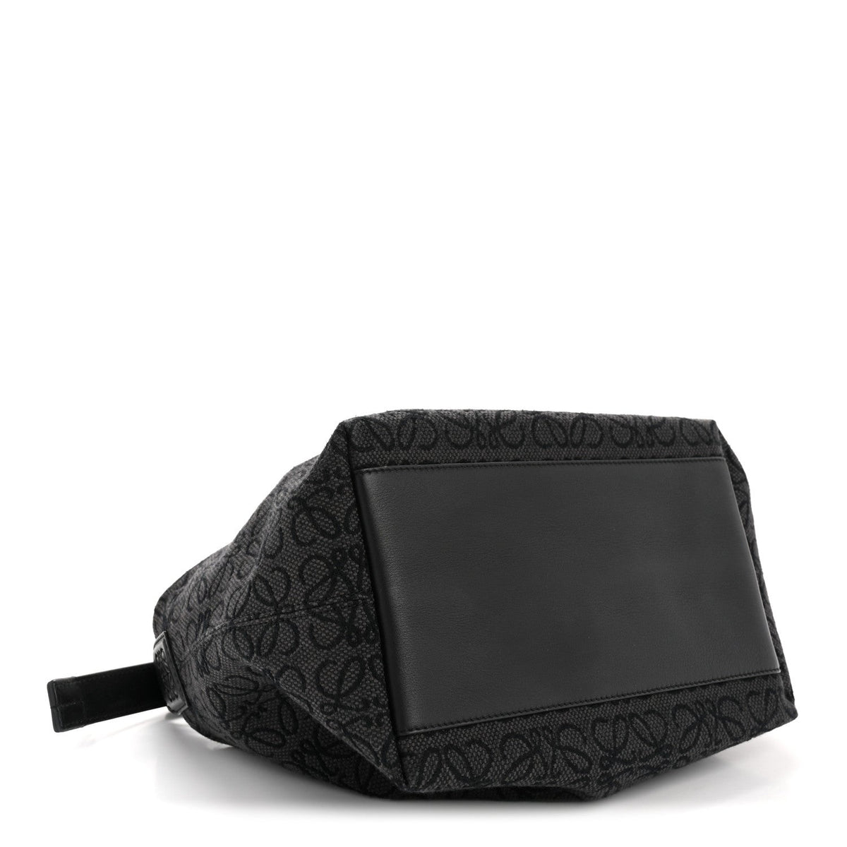 Jacquard Anagram Calfskin Medium Cubi Bag Anthracite Black