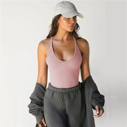 Solid Color Slim-Fit Tank Top