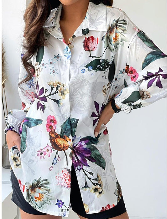 New Fashion Long Sleeve Lapel Ladies Shirt