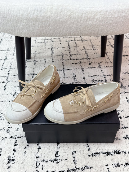 CC Cruise 25/26 Moccasins Warm Taupe White Suede