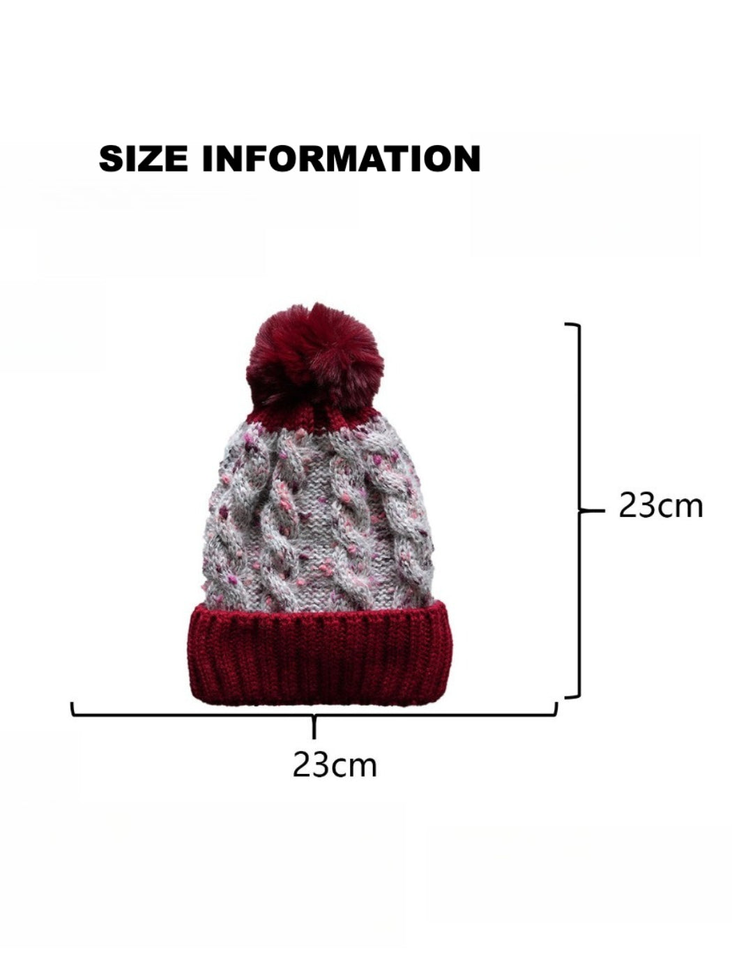 Haila - Speckled Knitted Beanie with Pompom