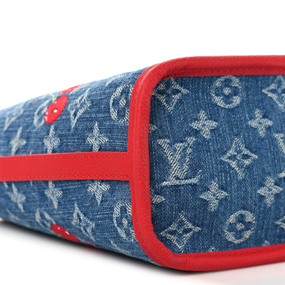LV X TM Monogram Denim Cerises Neverfull Inside Out BB
