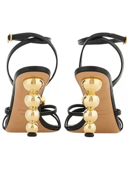 Oceane Sexy Metal Ball Embellished Sandals