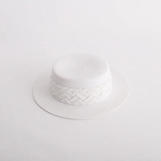 Sunscreen And Sunshade Flat Eave Straw Hat