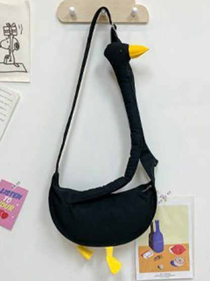 Stylish Contrast Color Duck Canvas Shoulder Bag Accessories