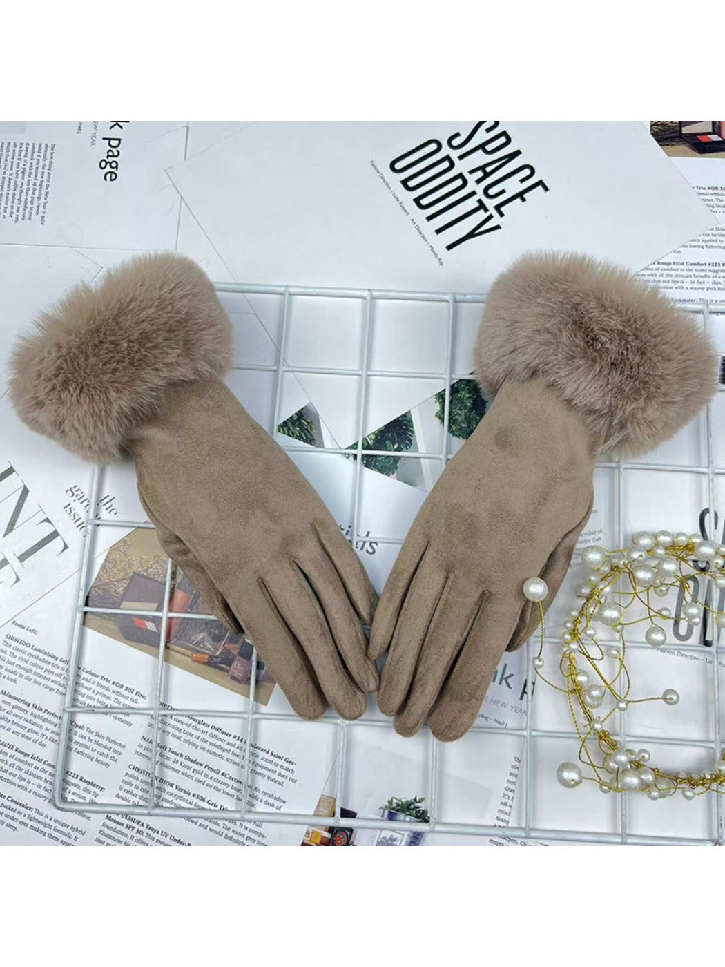 Gloving - Women's Fur-Cuff Winter Gloves