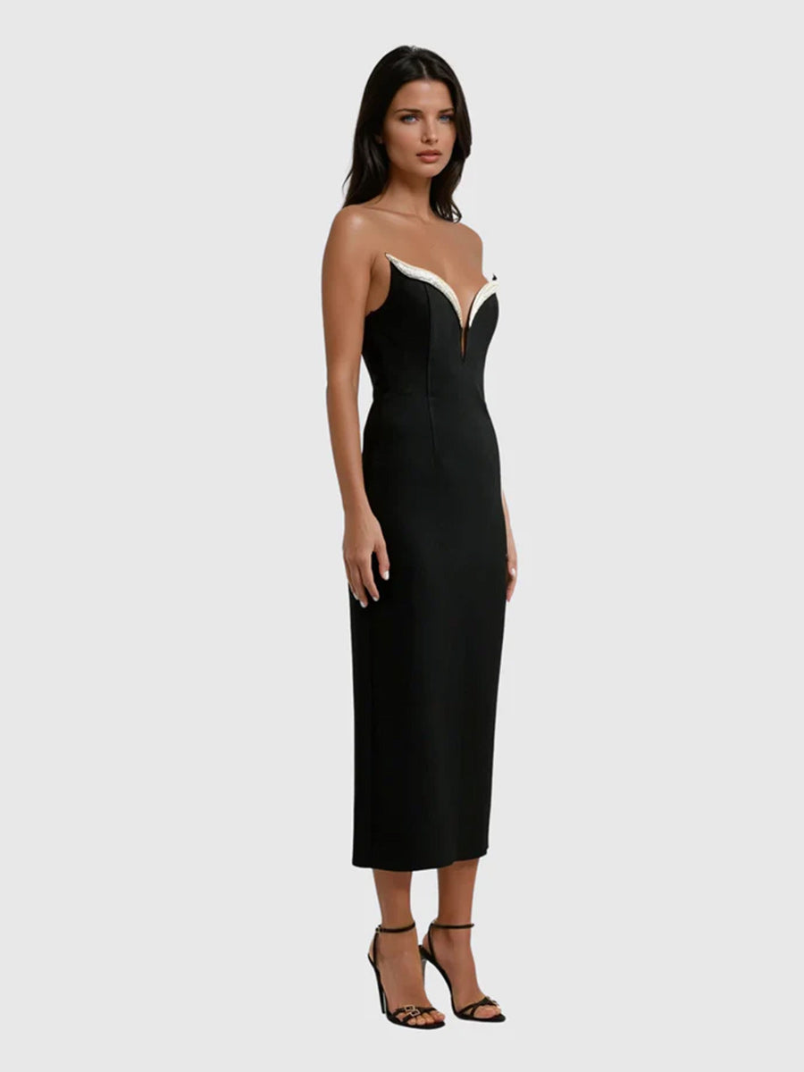 Eleanor Midi Dress In Black