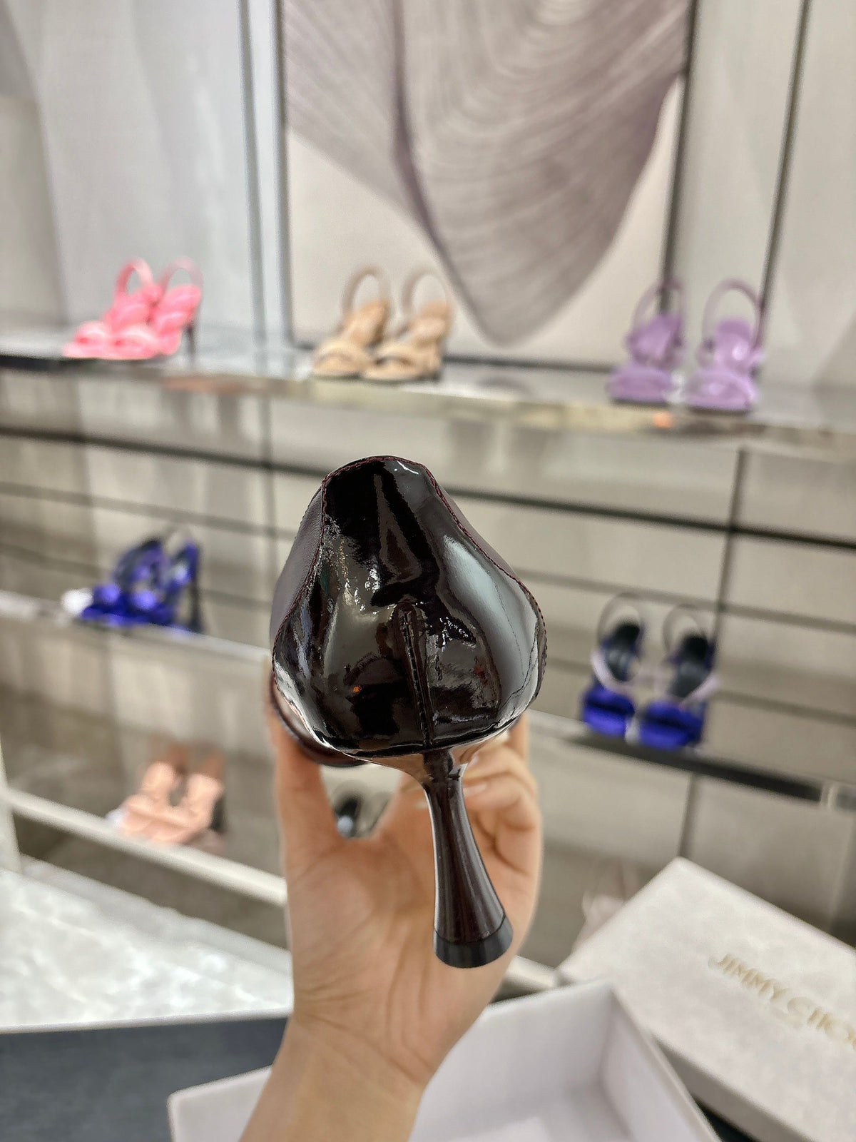 Jimmy Choo Aren Pump 65 Burgundy Cowhide 597664