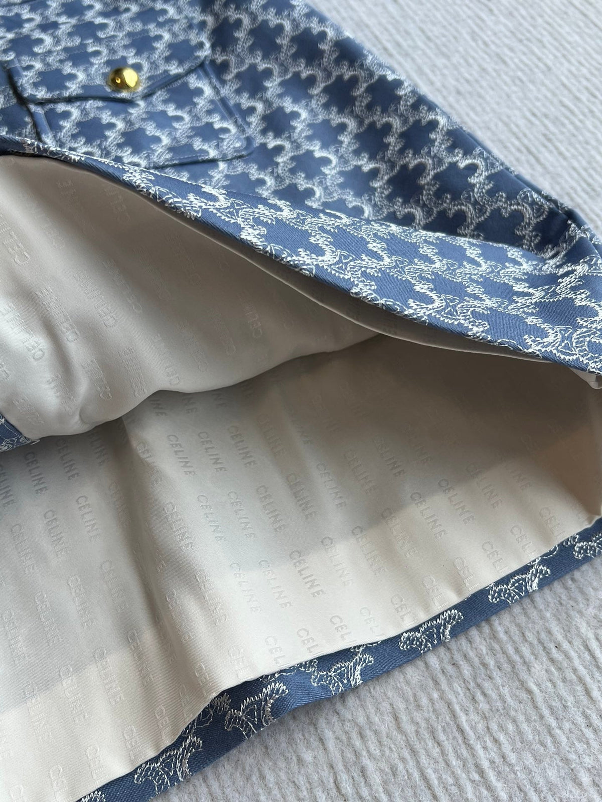 Celine 25 Skirt Blue Triacetate Polyester 275778