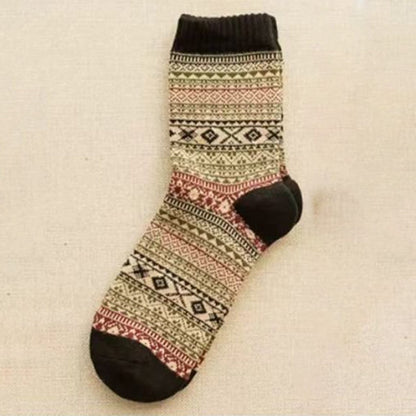 Vintage Casual Thicken Warm Crew Socks